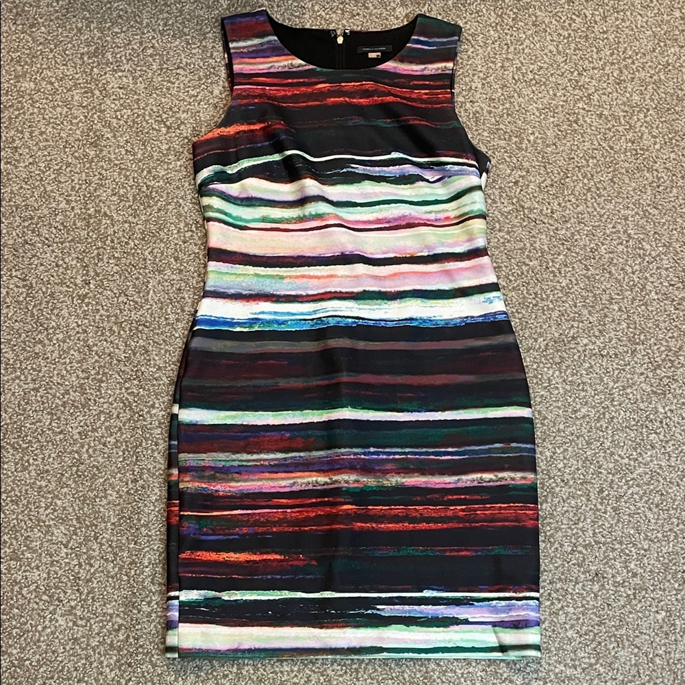 Tommy Hilfiger Multicolor Striped Sleeveless Midi Dress